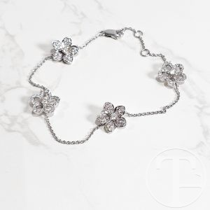 New Arrivals Graff Wild Flower Pave Diamond Bracelet