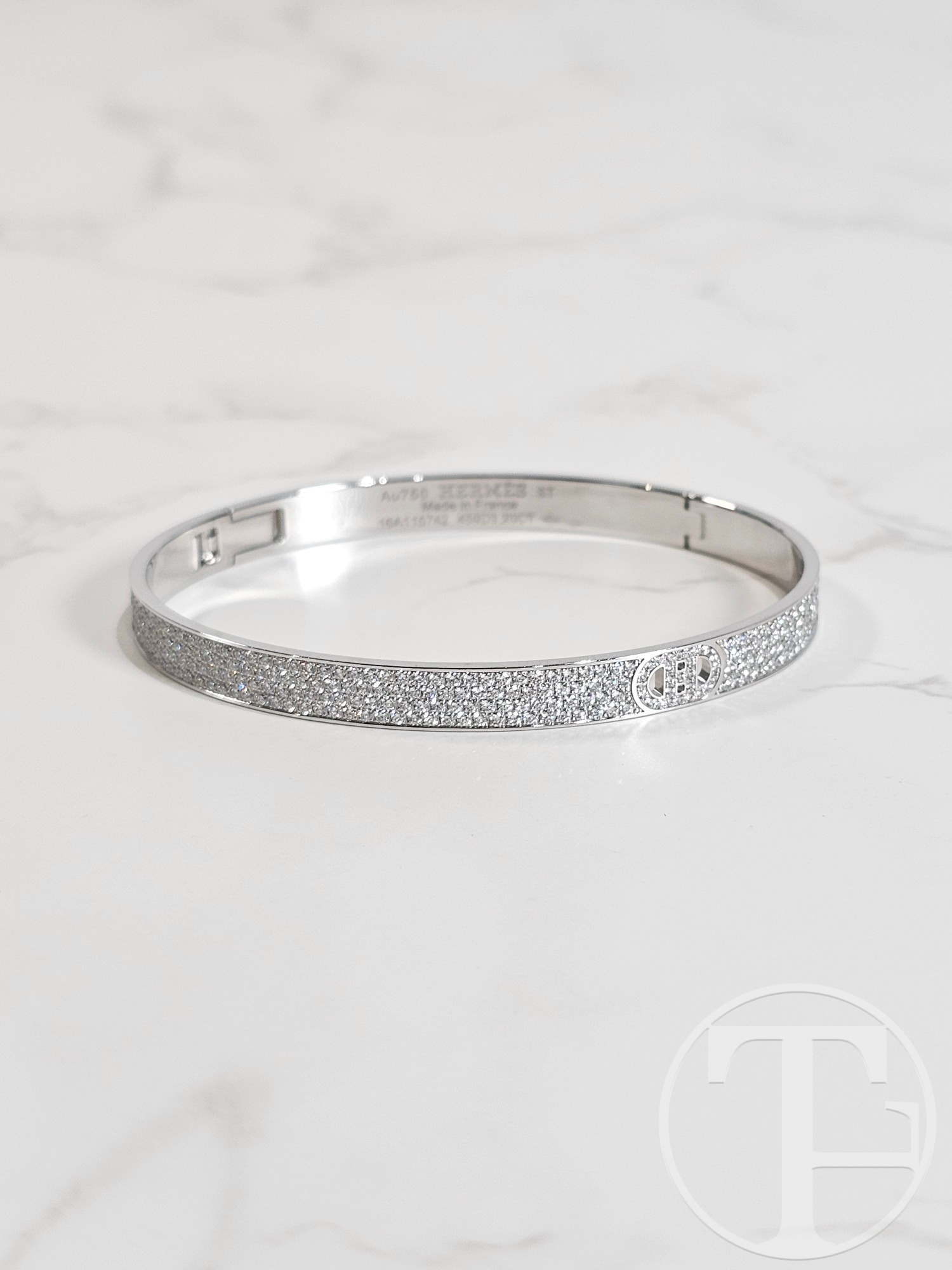 hermes h d'ancre bracelet (full diamond) hermes h d'ancre bracelet (full diamond)