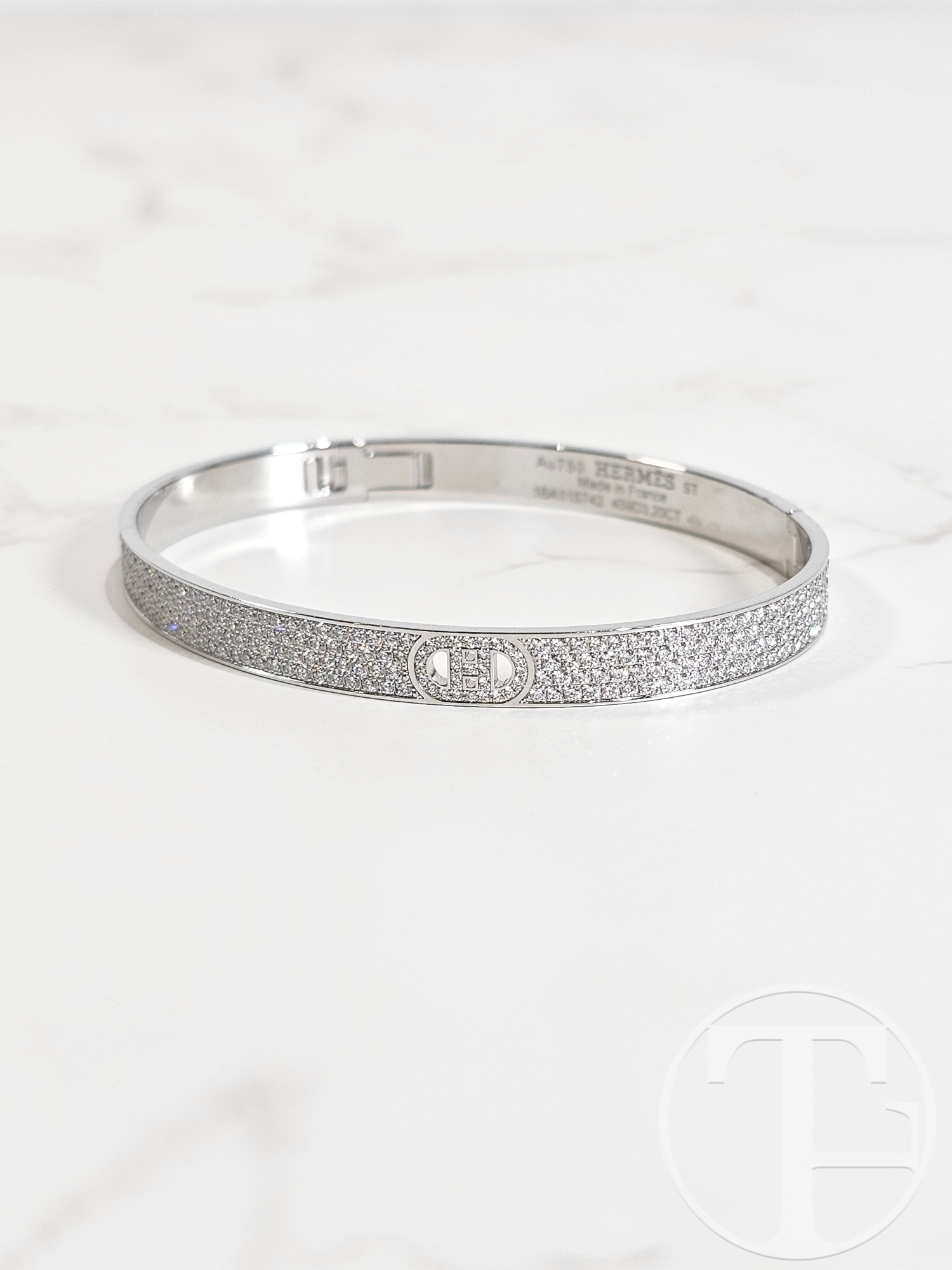 hermes h d'ancre bracelet (full diamond) hermes h d'ancre bracelet (full diamond)