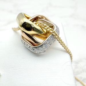 trinity cushion pendant necklace