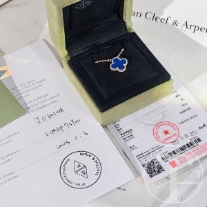 Sales vca vintage alhambra blue agate pendant