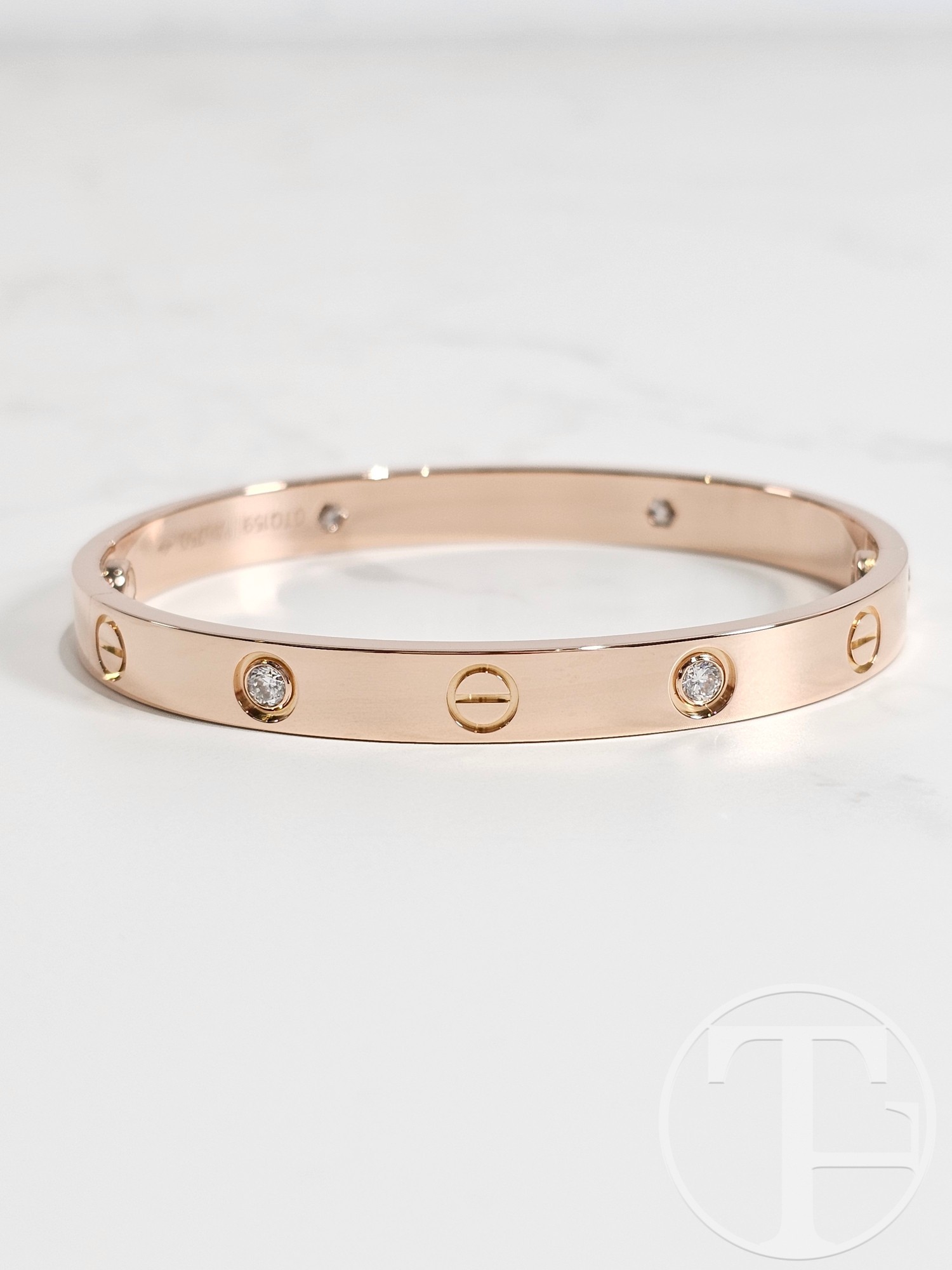cartier love 4 diamond bracelet, medium model cartier love 4 diamond bracelet, medium model