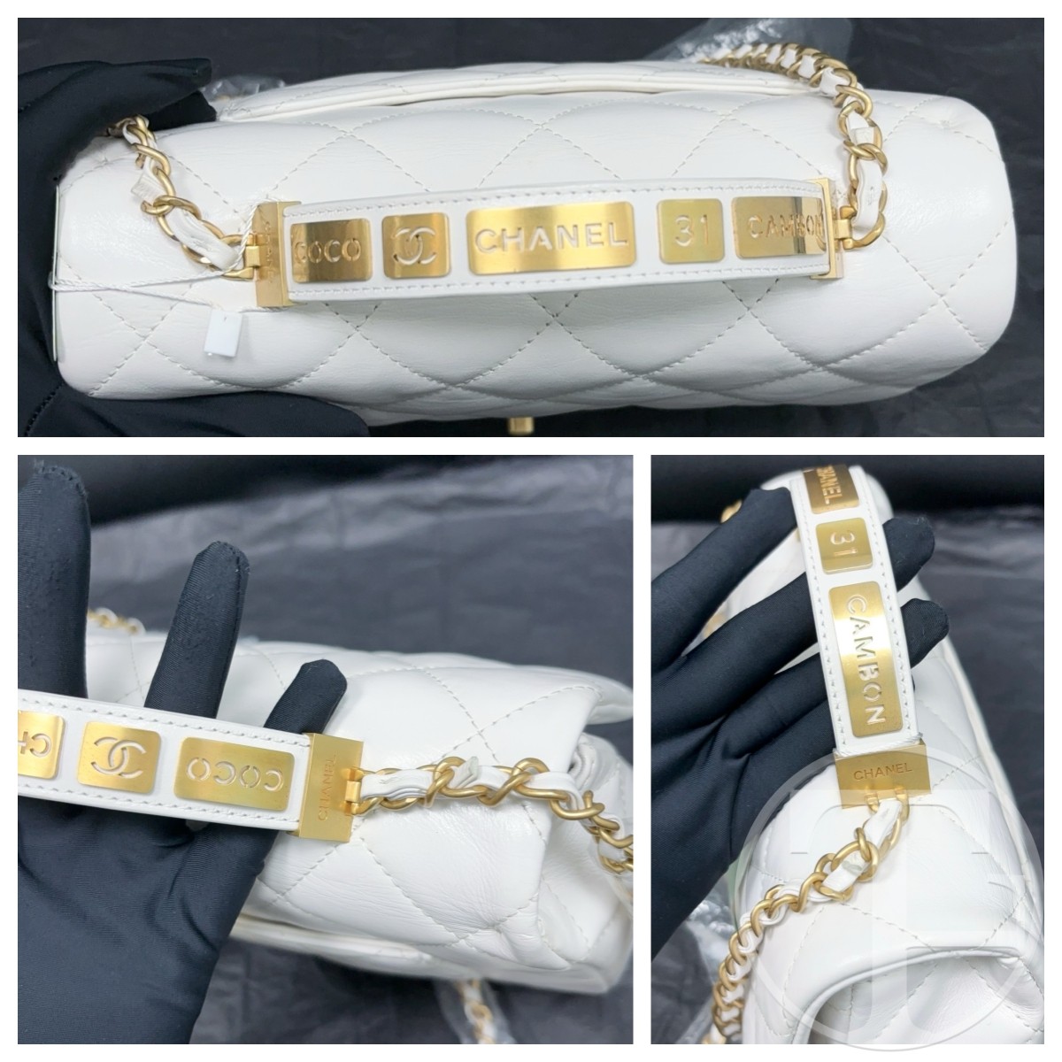 chanel white smooth calfskin square bag no.24 (2024) with dust bag chanel white smooth calfskin square bag no.24 (2024) with dust bag