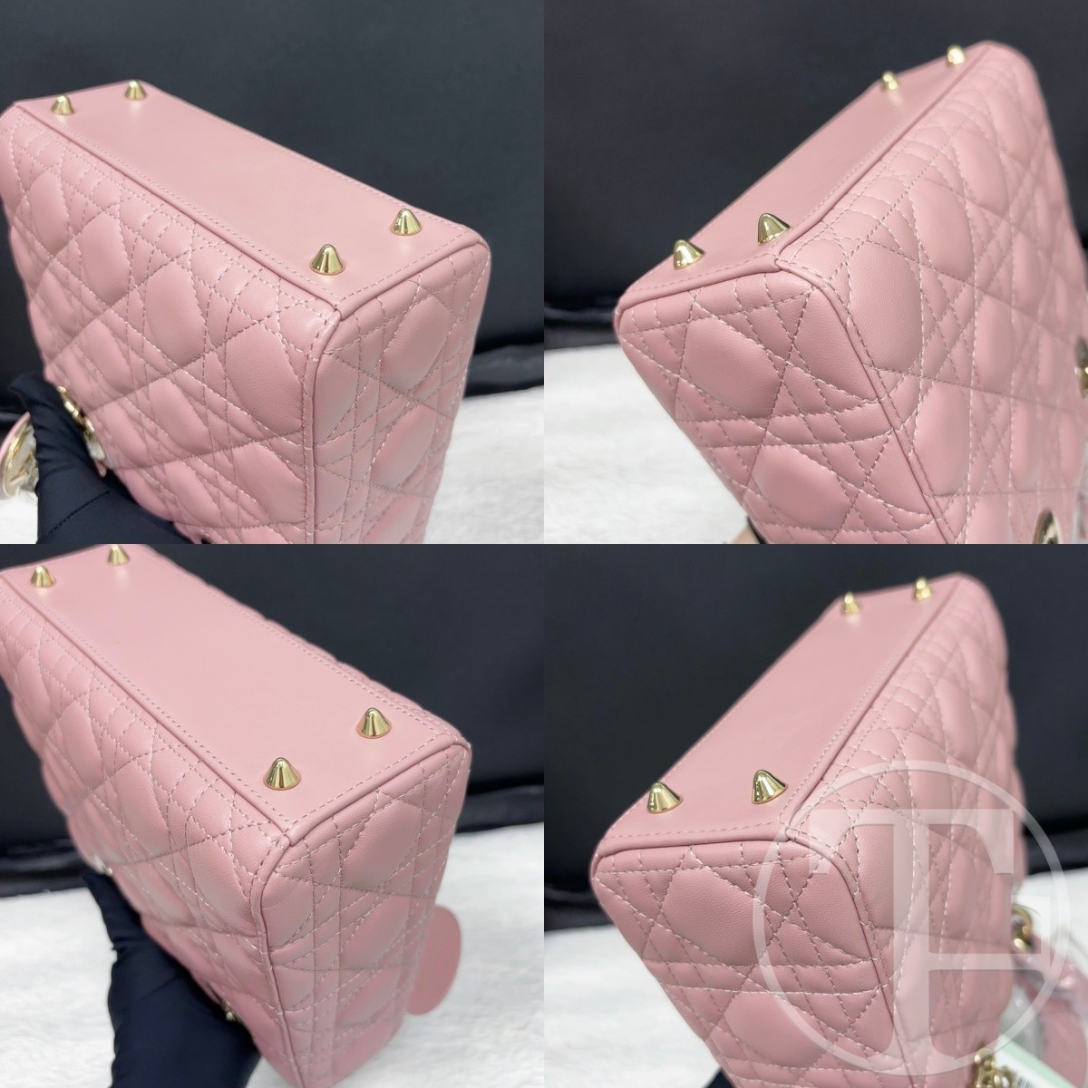 dior lady dior bag in pink lambskin with four compartments dior lady dior bag in pink lambskin with four compartments