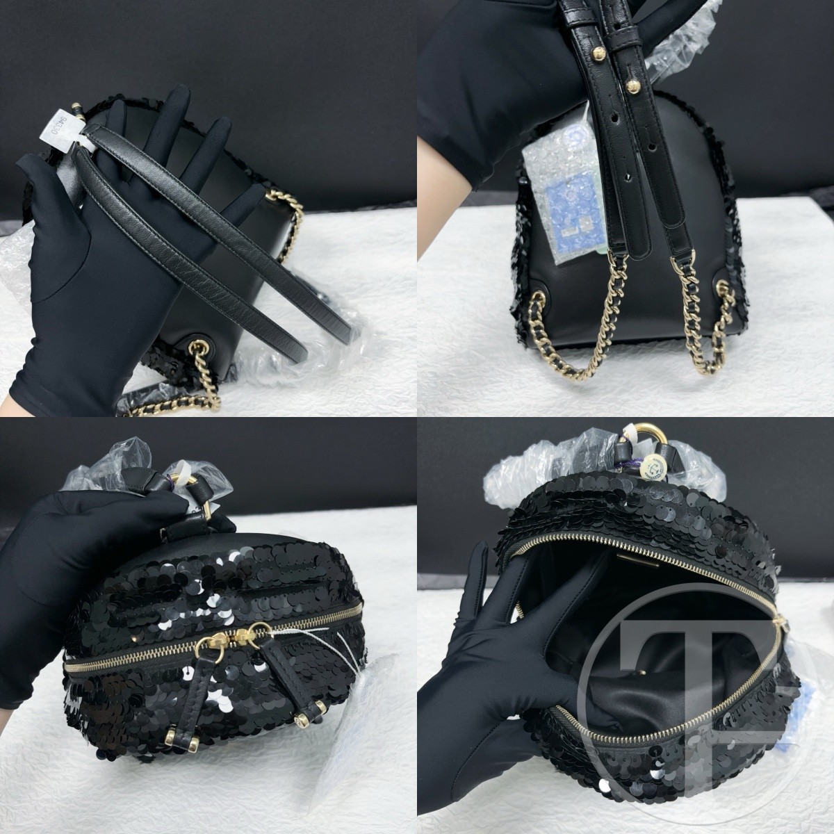 chanel black sequin backpack no.27 (2019) chanel black sequin backpack no.27 (2019)