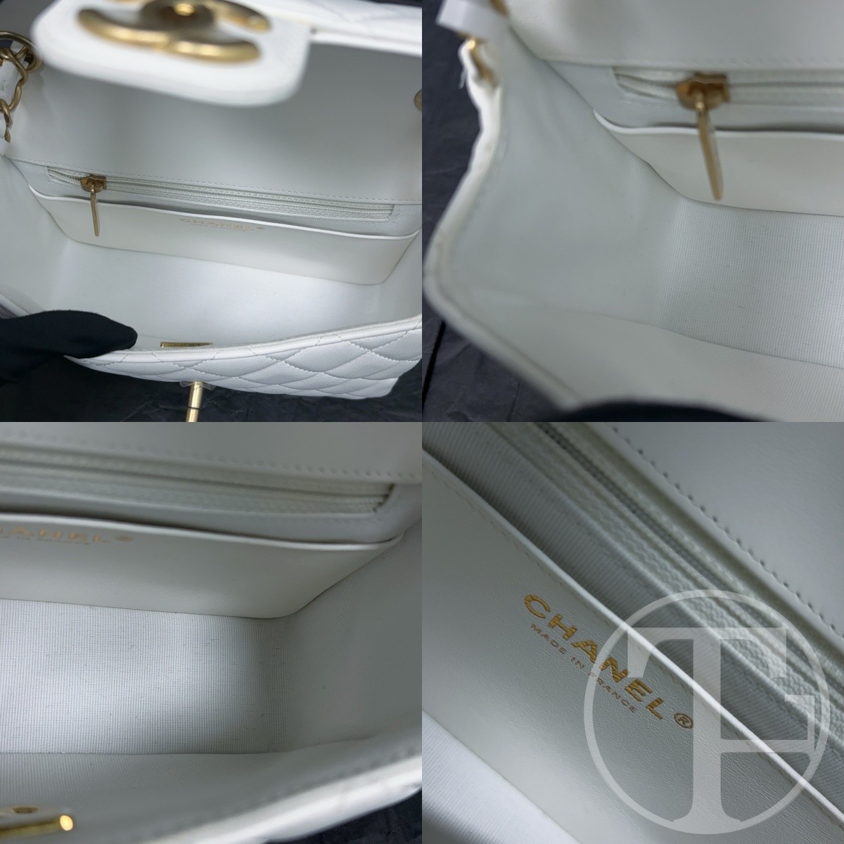 chanel white lambskin square flap bag 23c (2023) chanel white lambskin square flap bag 23c (2023)