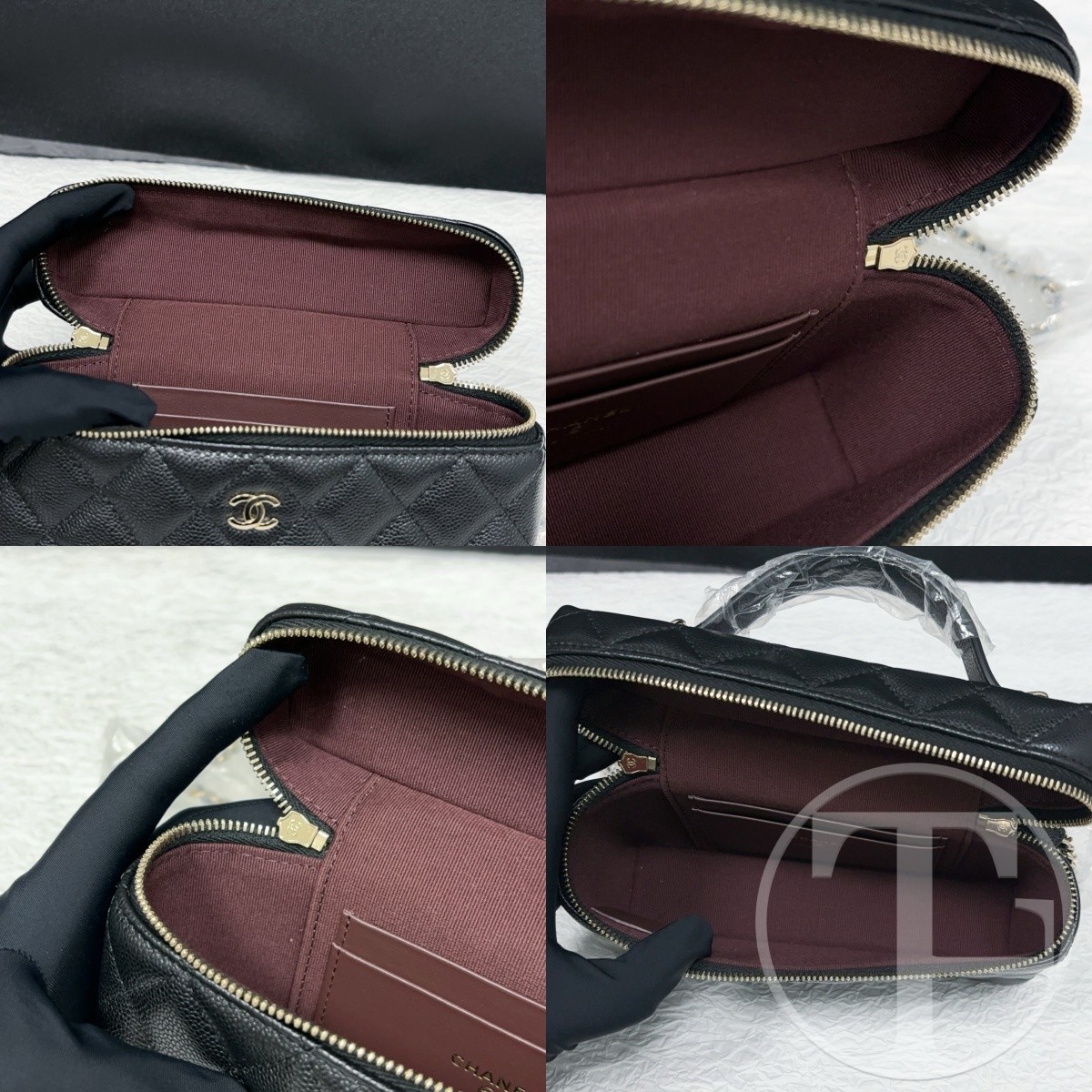 chanel black caviar leather lunch box bag microchipped (25) with gold tone hardware chanel black caviar leather lunch box bag microchipped (25) with gold tone hardware