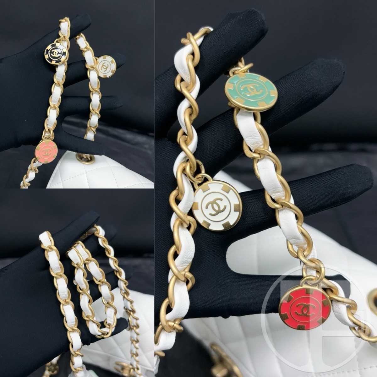 chanel white lambskin square flap bag 23c (2023) chanel white lambskin square flap bag 23c (2023)