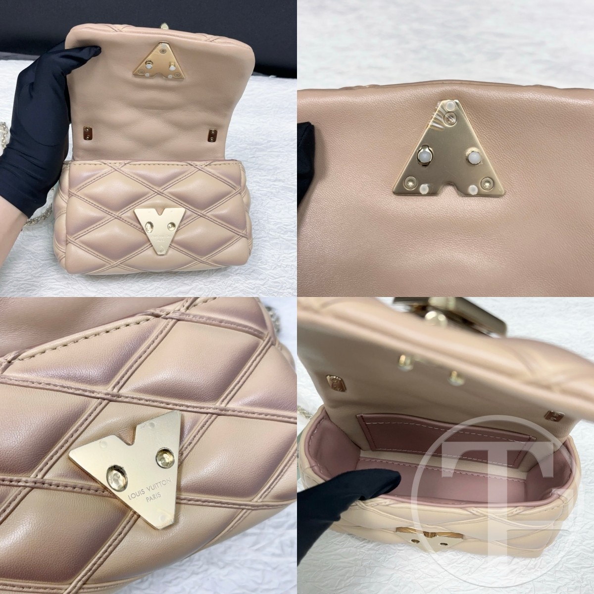 louis vuitton pico go 14 champagne pink microchip bag with gold hardware louis vuitton pico go 14 champagne pink microchip bag with gold hardware