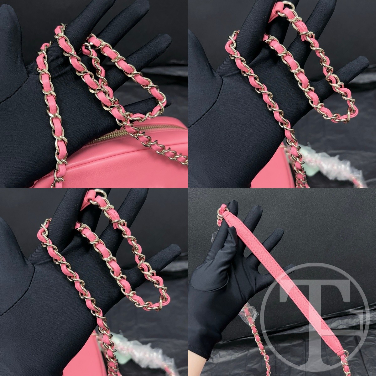 chanel hot pink rhinestone double c camera bag with card chanel hot pink rhinestone double c camera bag with card