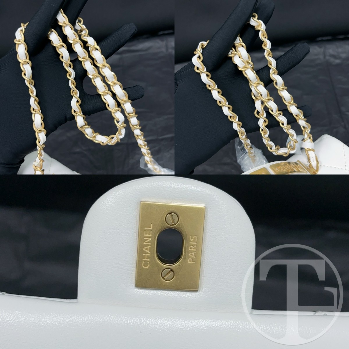 chanel white smooth calfskin square bag no.24 (2024) with dust bag chanel white smooth calfskin square bag no.24 (2024) with dust bag
