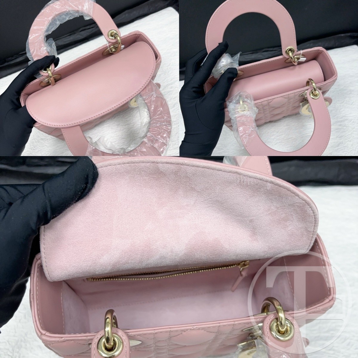 dior lady dior bag in pink lambskin with four compartments dior lady dior bag in pink lambskin with four compartments