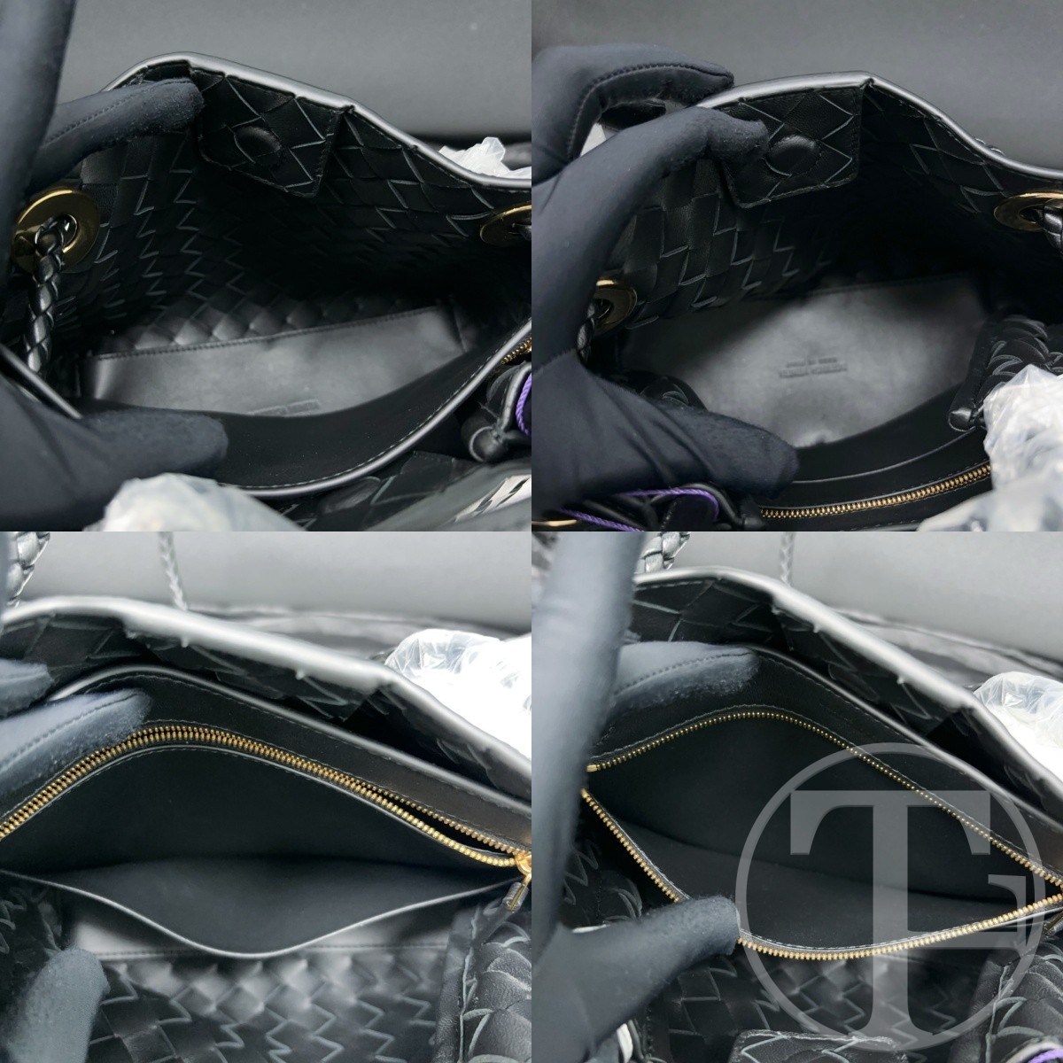 bottega veneta small andiamo intrecciato tote bag in black lambskin with gold tone hardware bottega veneta small andiamo intrecciato tote bag in black lambskin with gold tone hardware