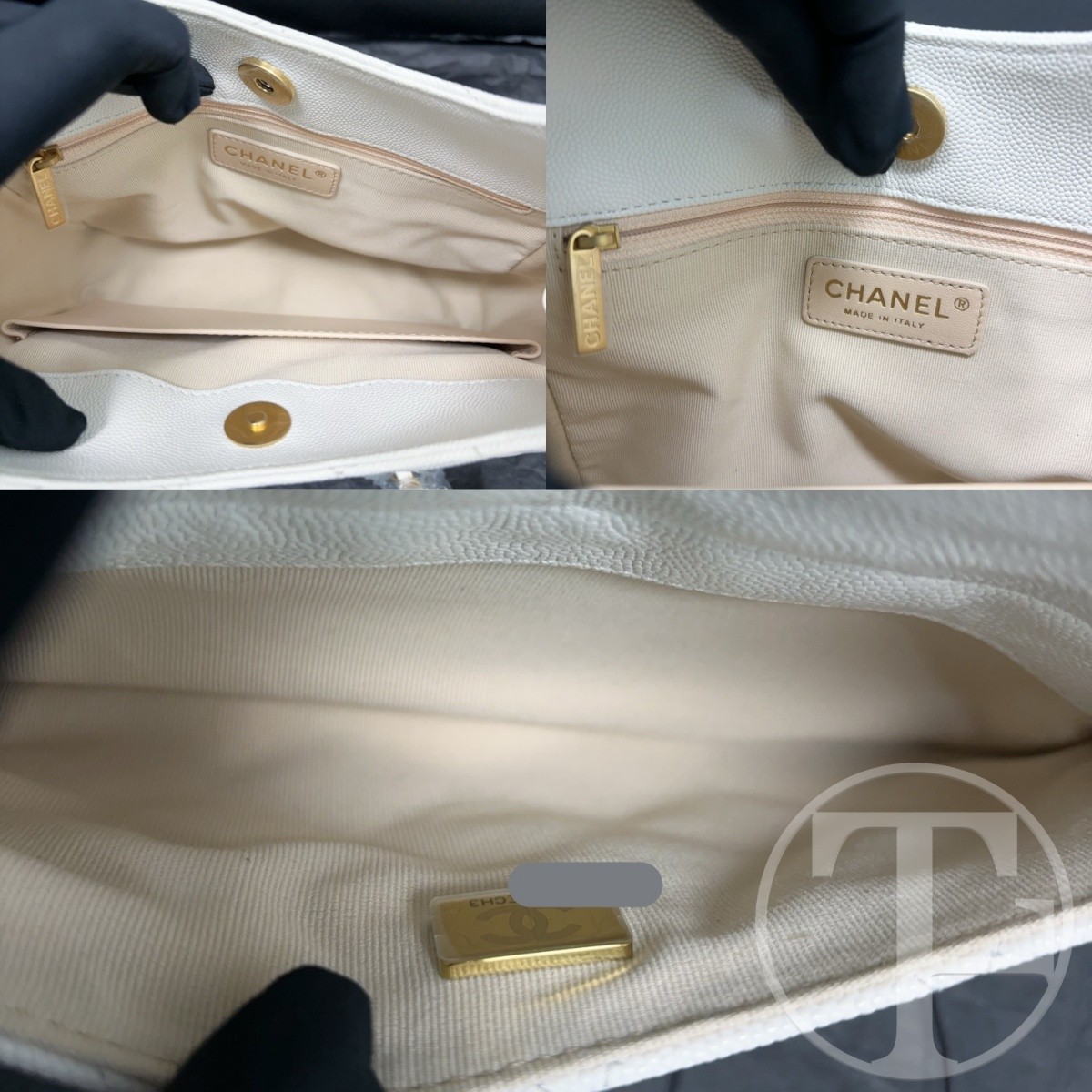 chanel white caviar leather hobo bag microchipped (22) with gold tone hardware chanel white caviar leather hobo bag microchipped (22) with gold tone hardware