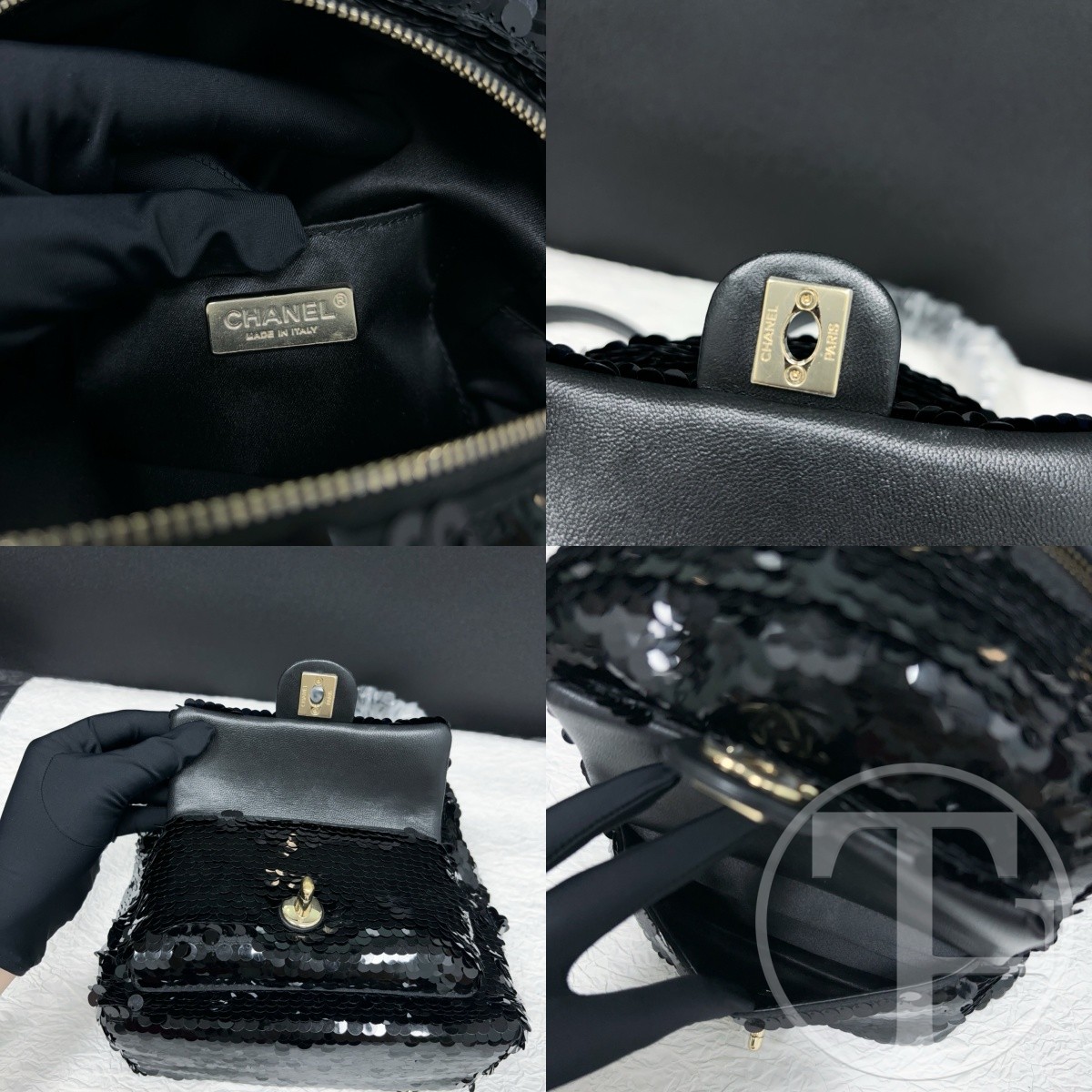 chanel black sequin backpack no.27 (2019) chanel black sequin backpack no.27 (2019)
