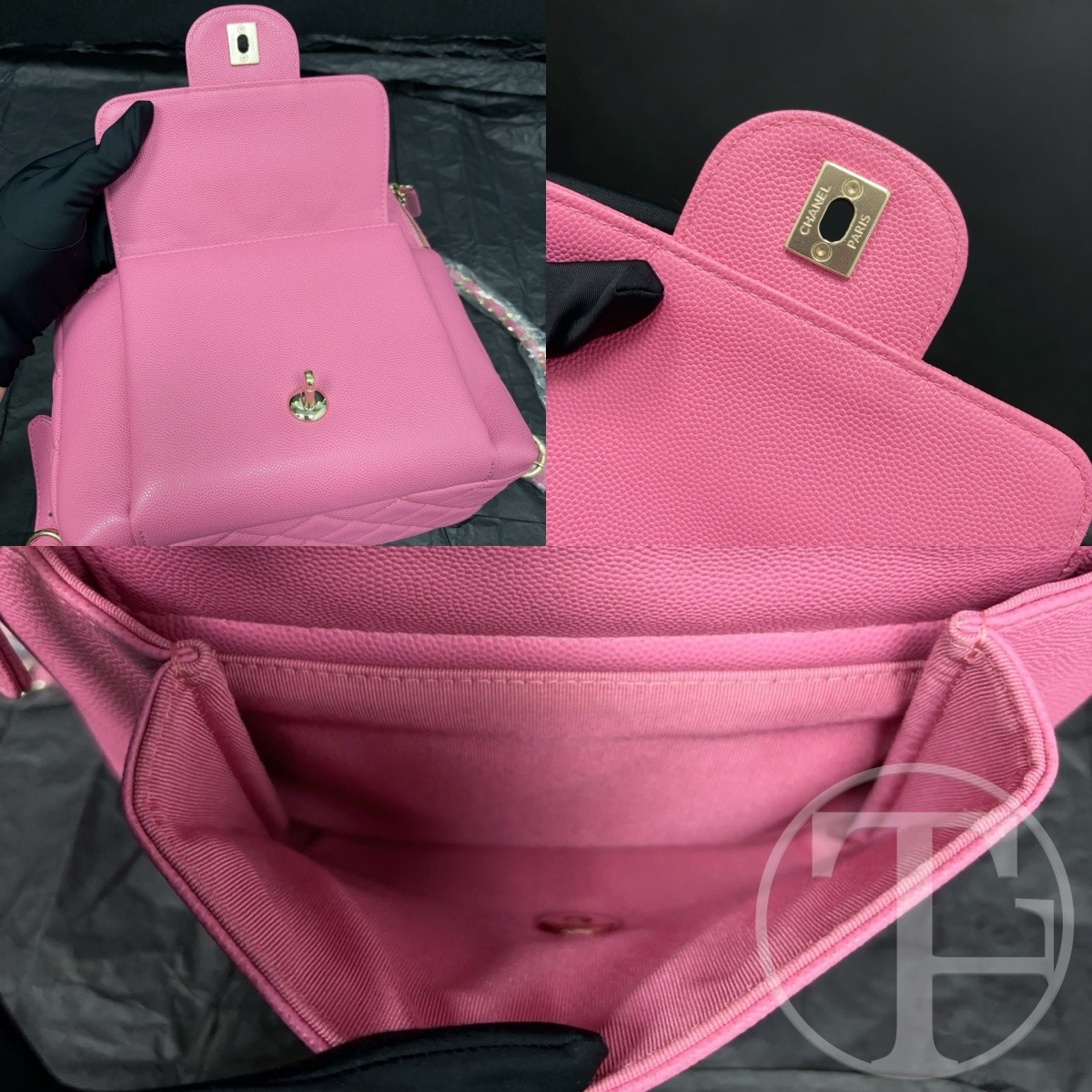 chanel pink caviar skin backpack no.27 (2019) without card chanel pink caviar skin backpack no.27 (2019) without card