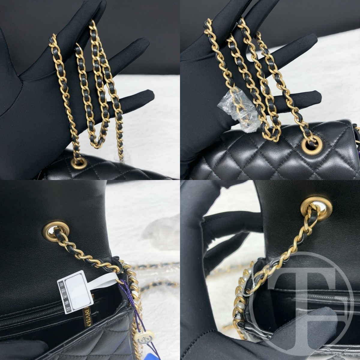chanel no.30 (2020) black lambskin black and gold pearl trimmed limited edition vic runway large mini bag chanel no.30 (2020) black lambskin black and gold pearl trimmed limited edition vic runway large mini bag