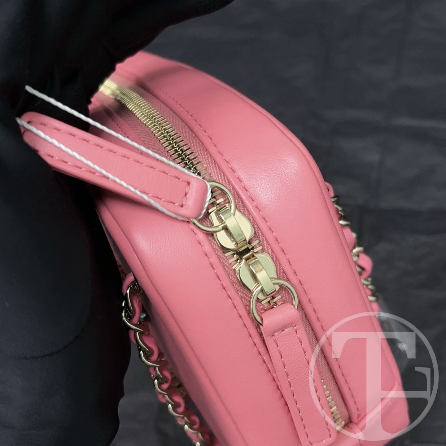 chanel hot pink rhinestone double c camera bag with card chanel hot pink rhinestone double c camera bag with card