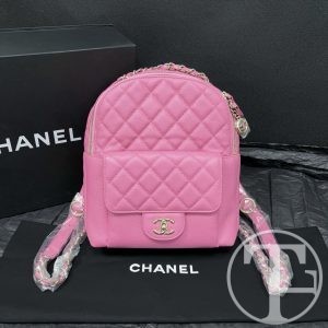 New Arrivals chanel pink caviar skin backpack no.27 (2019) without card