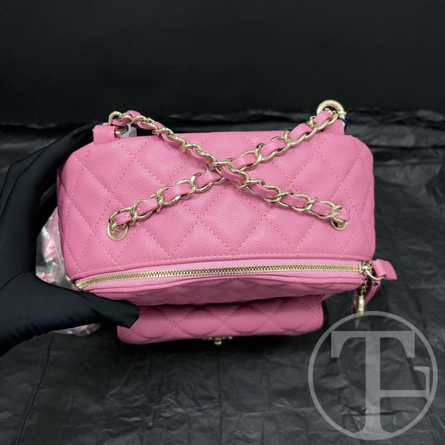 chanel pink caviar skin backpack no.27 (2019) without card chanel pink caviar skin backpack no.27 (2019) without card