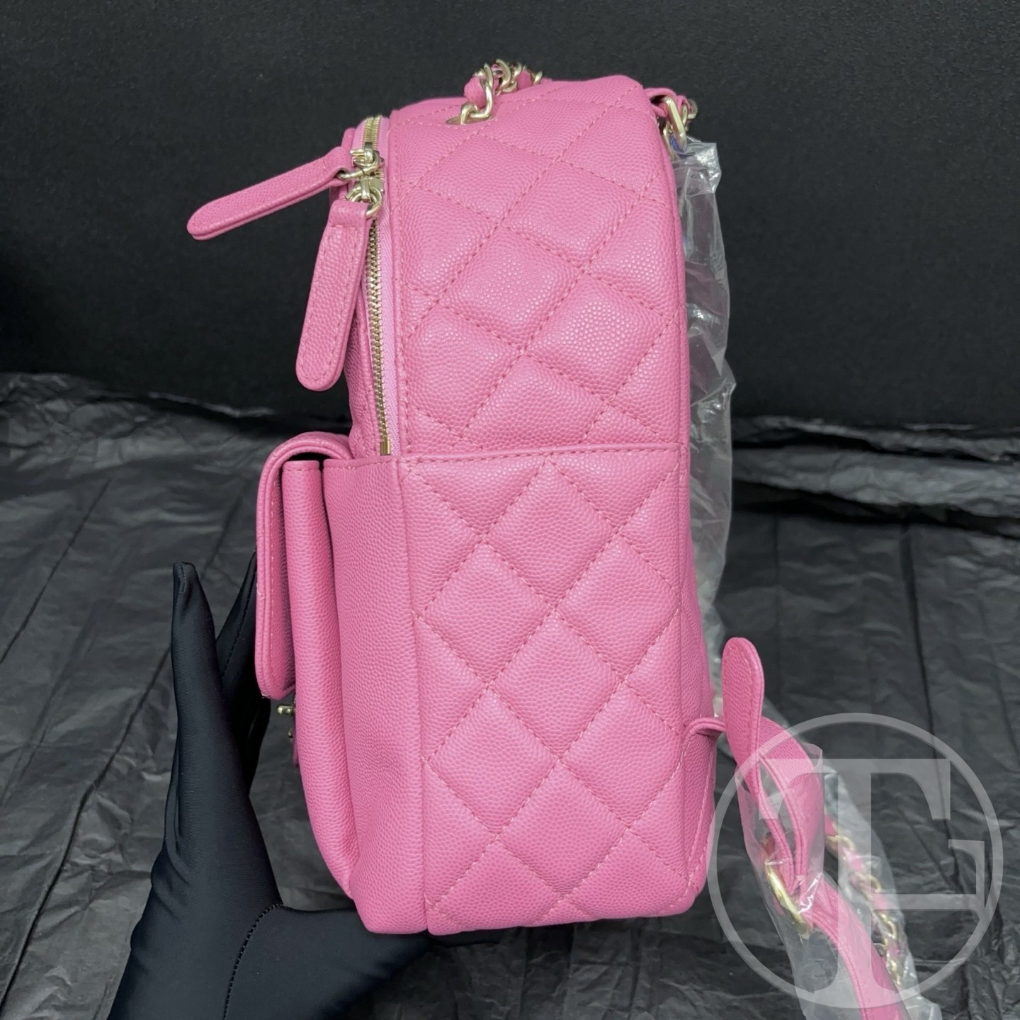 chanel pink caviar skin backpack no.27 (2019) without card chanel pink caviar skin backpack no.27 (2019) without card