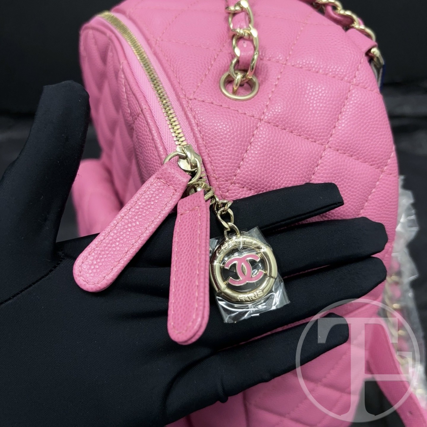 chanel pink caviar skin backpack no.27 (2019) without card chanel pink caviar skin backpack no.27 (2019) without card