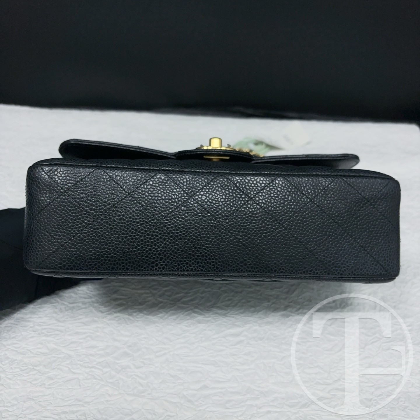 chanel black caviar leather small cf no.31 (2021) without card with box and dust bag chanel black caviar leather small cf no.31 (2021) without card with box and dust bag