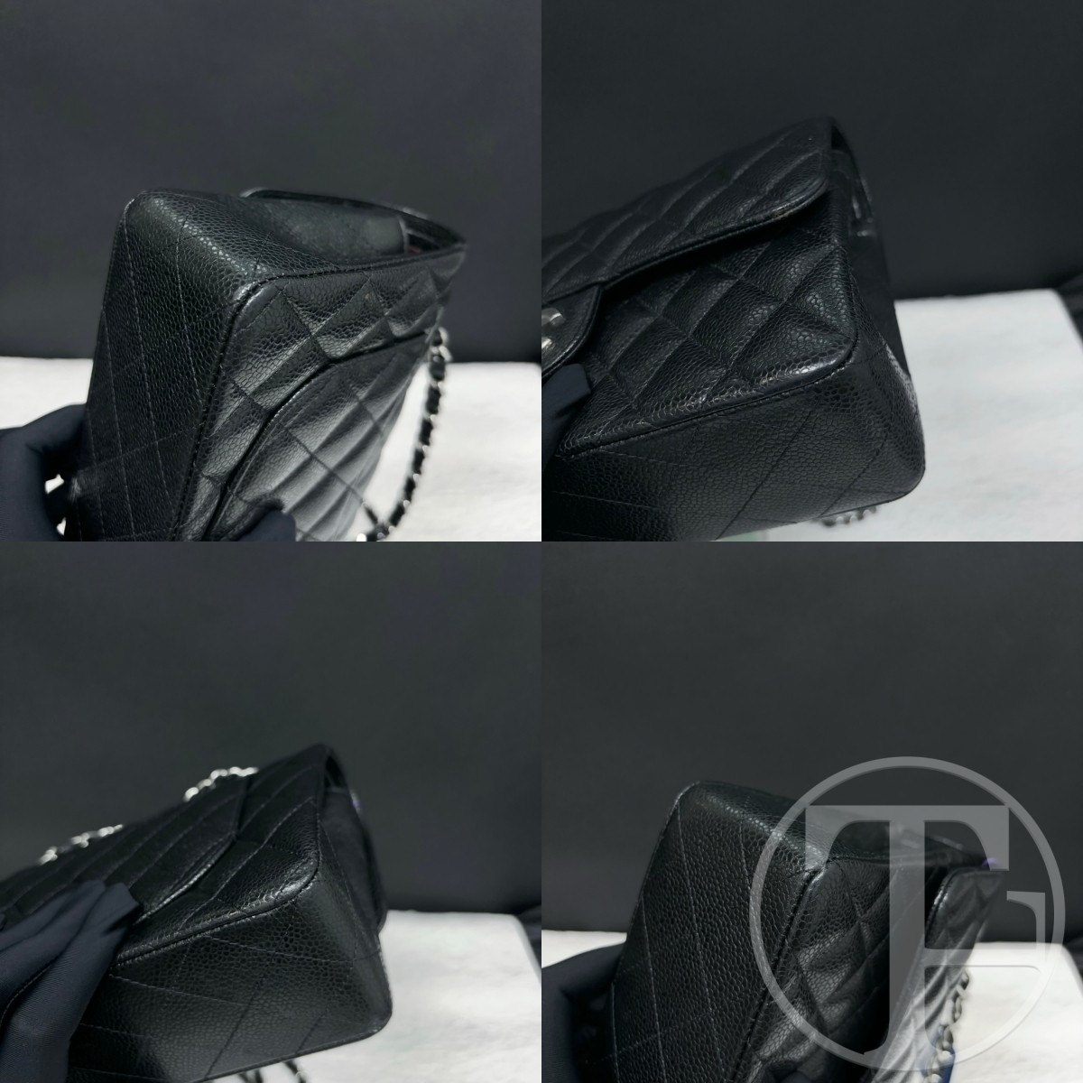 chanel black caviar leather small cf no.23 (2023) with box and dust bag chanel black caviar leather small cf no.23 (2023) with box and dust bag