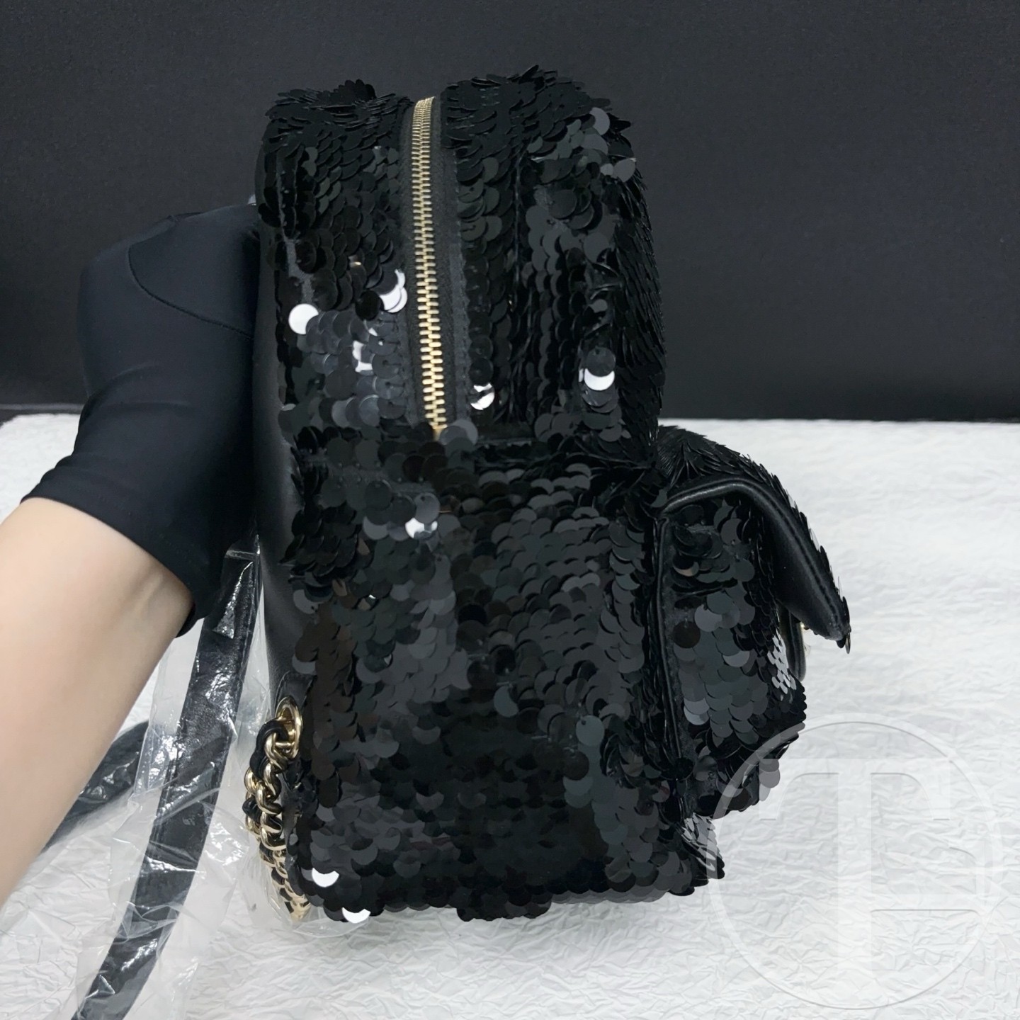 chanel black sequin backpack no.27 (2019) chanel black sequin backpack no.27 (2019)