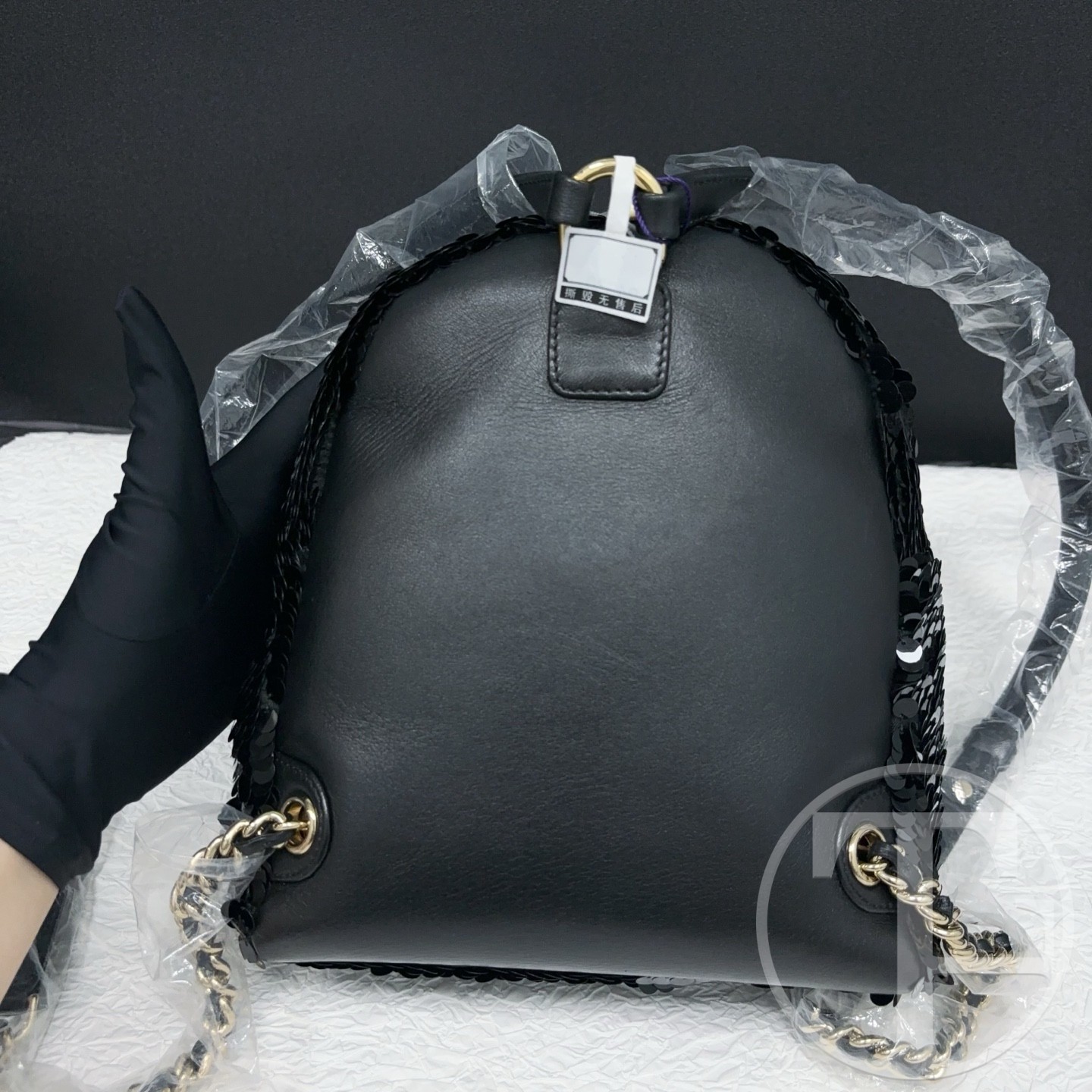 chanel black sequin backpack no.27 (2019) chanel black sequin backpack no.27 (2019)