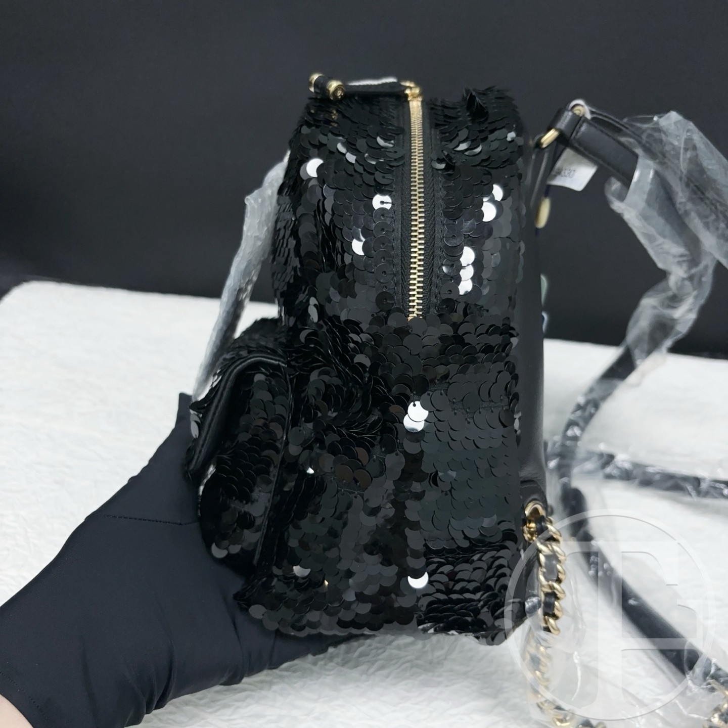 chanel black sequin backpack no.27 (2019) chanel black sequin backpack no.27 (2019)