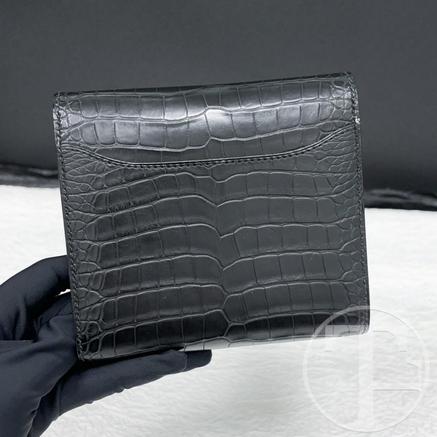 hermes 89 noir matte alligator constance slim wallet stamp d hermes 89 noir matte alligator constance slim wallet stamp d