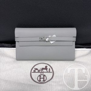 hermes 4z gris pantin epsom kelly classique wallet stamp a
