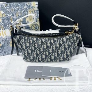 dior blue oblique jacquard d journey lunch box bag 88ma☆1224 (2024)
