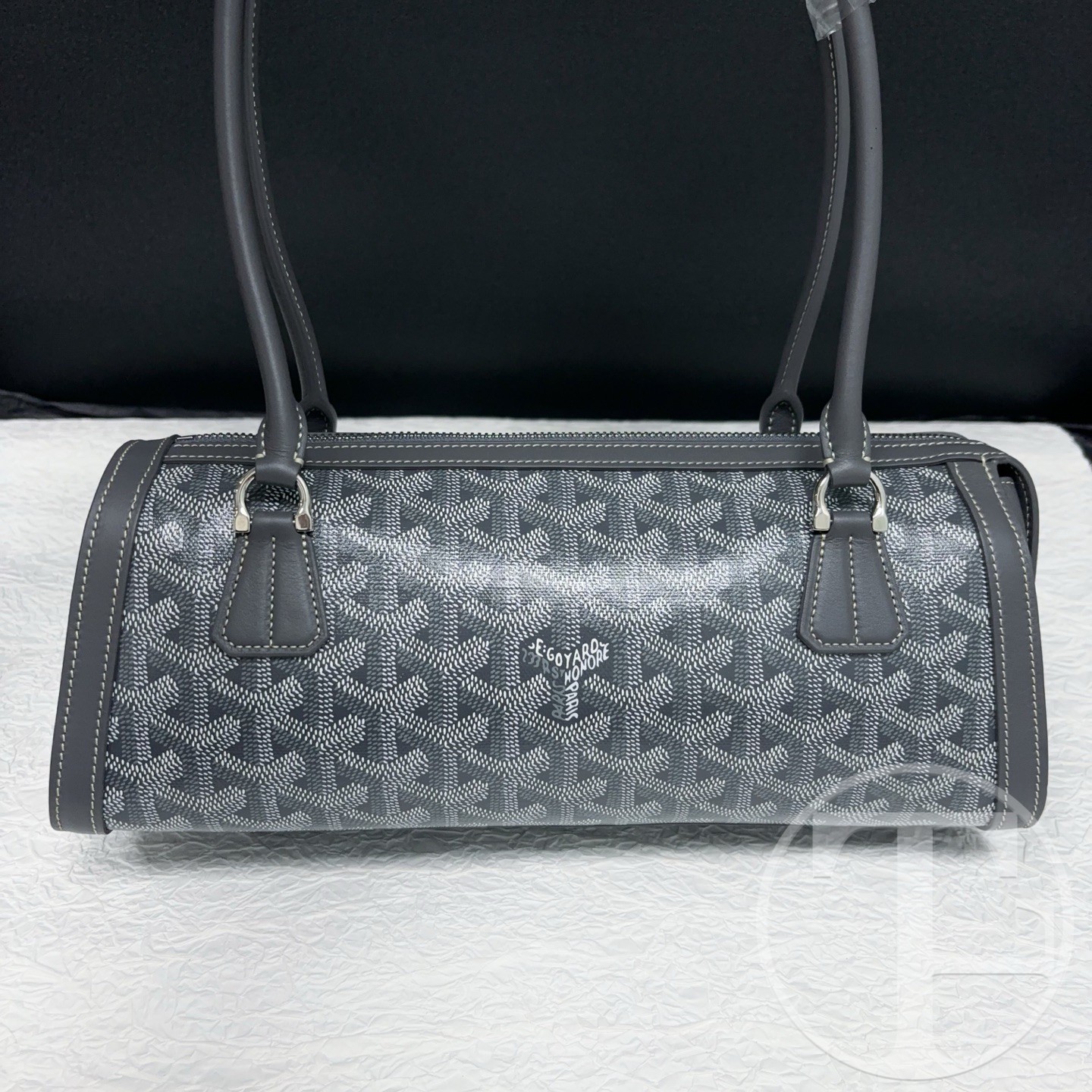 goyard bonbonniere bag in grey goyardine canvas goyard bonbonniere bag in grey goyardine canvas