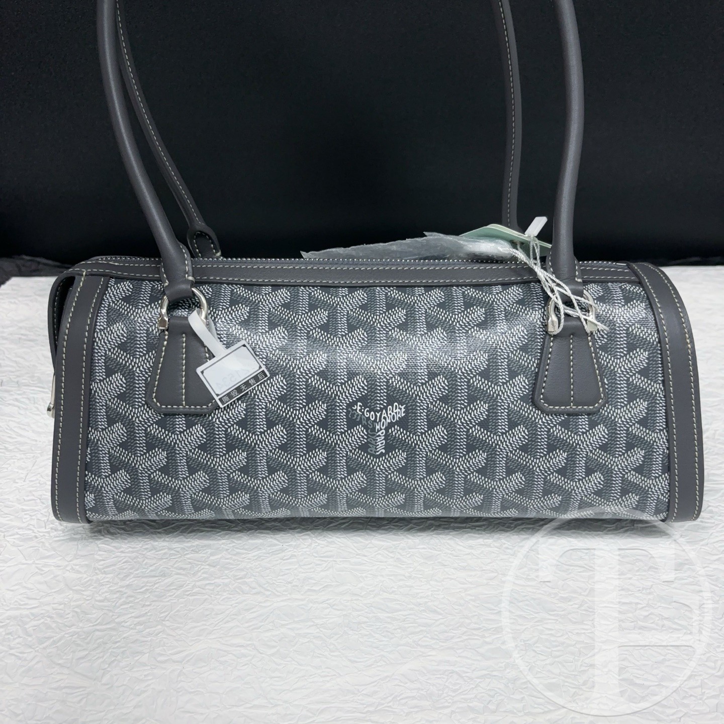 goyard bonbonniere bag in grey goyardine canvas goyard bonbonniere bag in grey goyardine canvas
