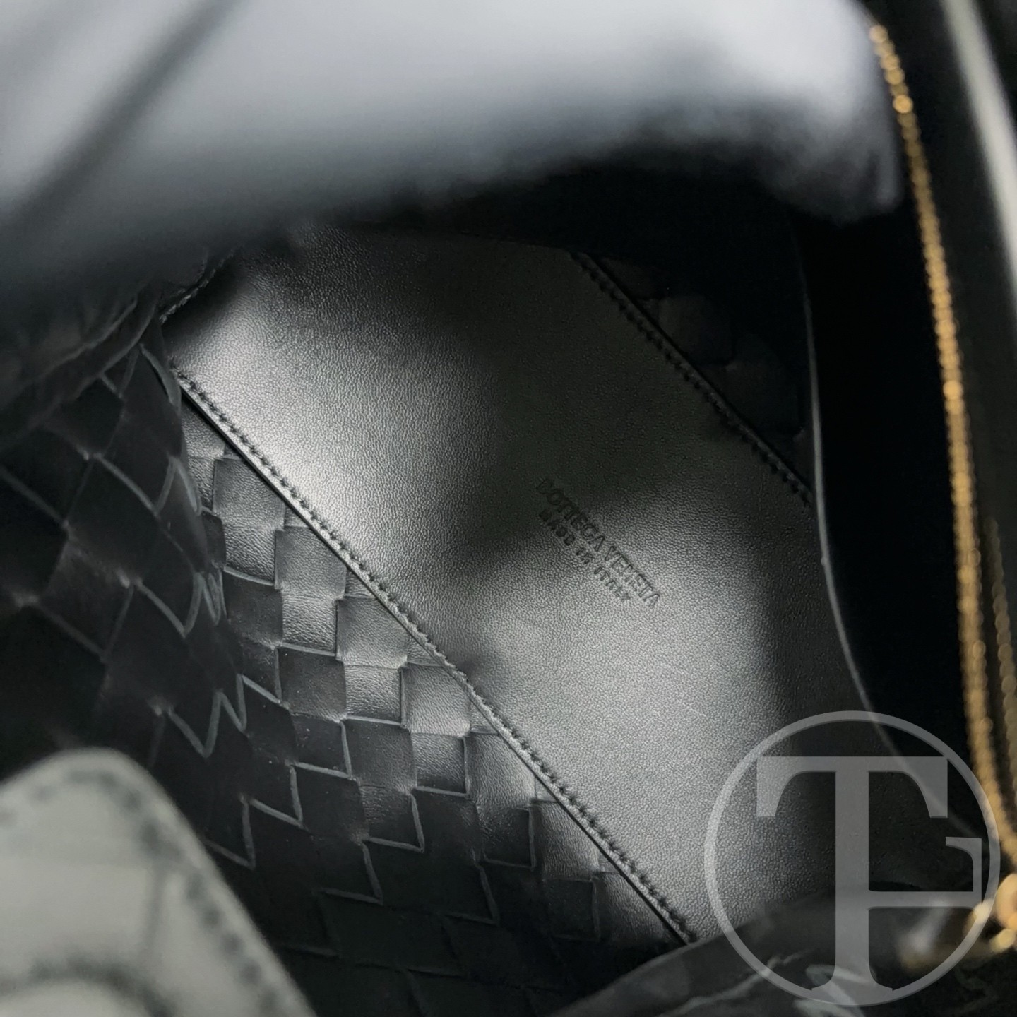 bottega veneta small andiamo intrecciato tote bag in black lambskin with gold tone hardware bottega veneta small andiamo intrecciato tote bag in black lambskin with gold tone hardware