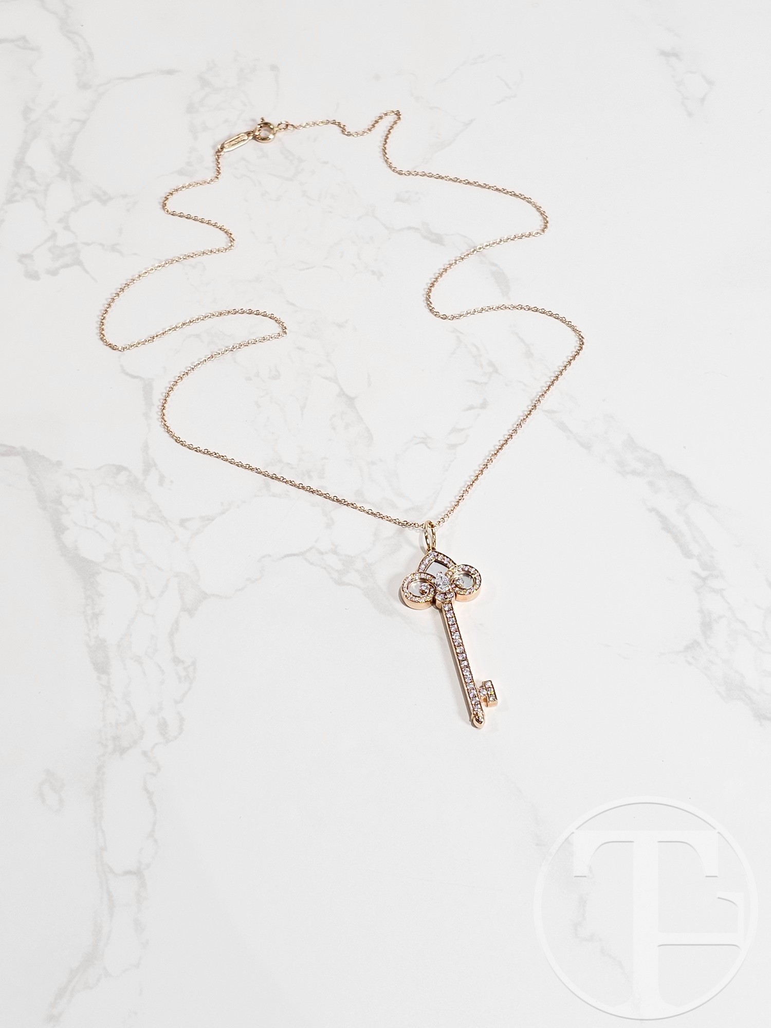 tiffany keys diamond & mother of pearl necklace tiffany keys diamond & mother of pearl necklace